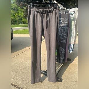 Lululemon On The Fly Pant Full Length Heathered Black Size 4